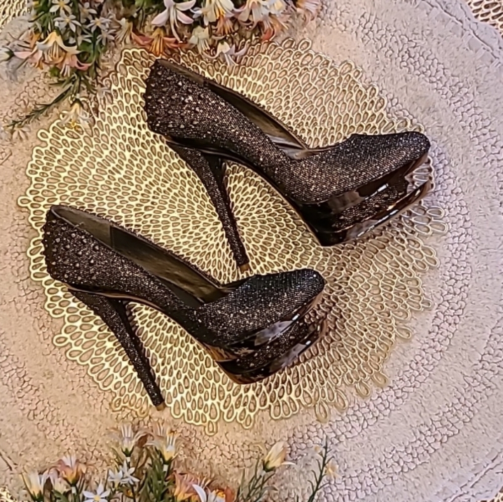 Fever London Bronze Metallic and Gold Stilettos